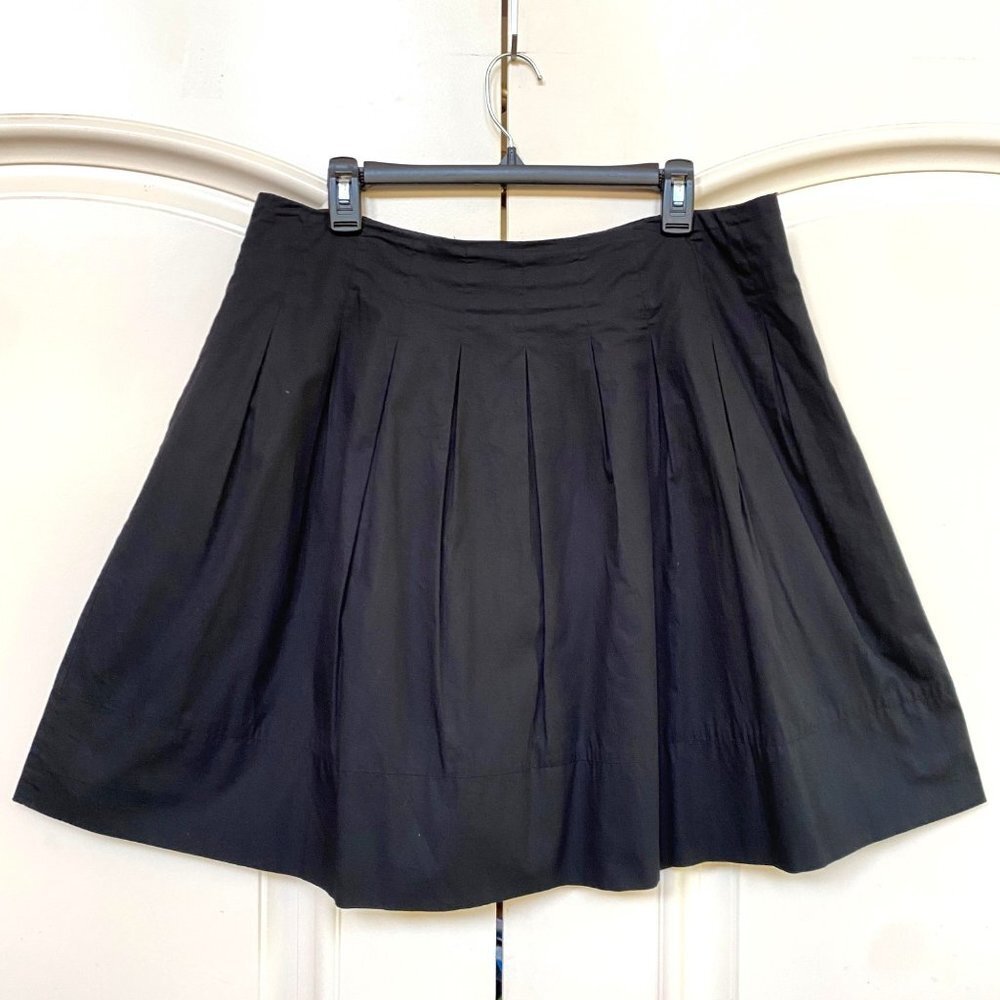 Saks Fifth Avenue Womens Skirt Size 12 Large Pleated A-line Black Flared - Picture 2 of 12